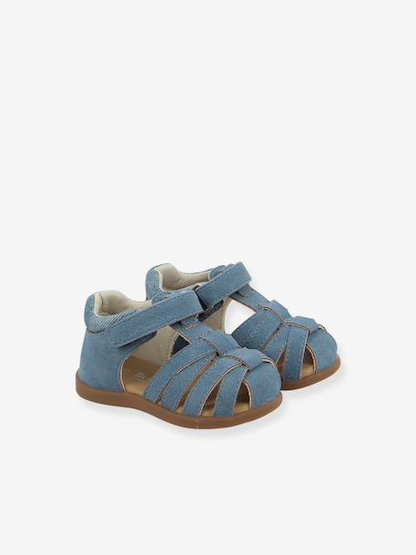 Girls' BERLINGOT sandals denim blue+rose 