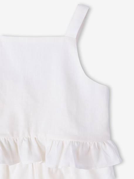 Set of trousers and top with braces white 