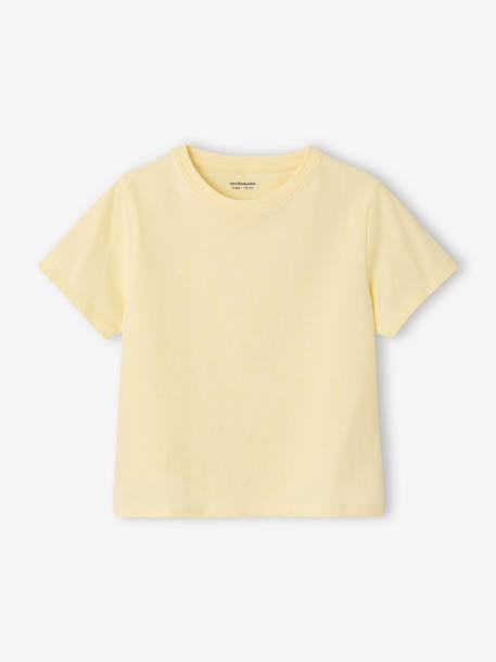 Pack of 3 Plain T-Shirts for Girls ecru+pale pink 