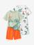 Pack of 2 dinosaur playsuit pyjamas for boys sage green 