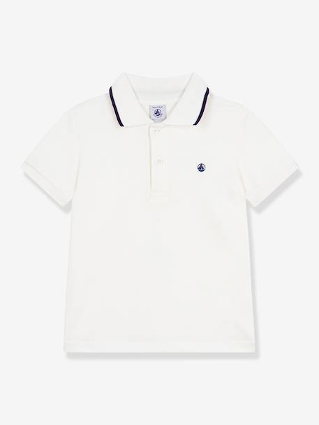 Polo shirt with short sleeves for children Petit Bateau white 