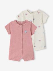 Baby-Pack of 2 organic cotton playsuits 