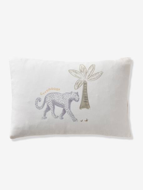 MISSION SAFARI duvet cover and pillowcase bedding set in cotton gauze, with recycled cotton ecru 