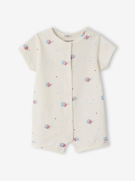 Pack of 2 organic cotton playsuits red 