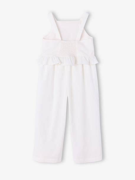 Set of trousers and top with braces white 