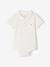 Pack of 2 Bodysuits with Polo Shirt Collar & Pocket, for Newborns ecru+sky blue 