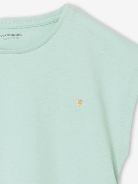 Plain Basics T-Shirt for Girls aqua green+ecru+navy blue+sweet pink 