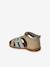 Leather Sandals for Baby Boys, Designed for First Steps brown+navy blue+set beige 