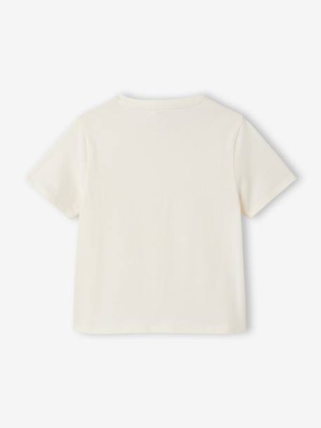 Pack of 3 Plain T-Shirts for Girls ecru+pale pink 