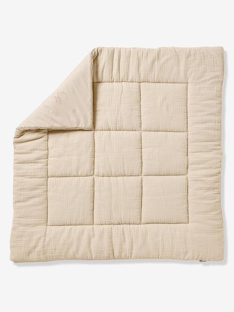 Dual Fabric Floor/Playpen Mat, Plain indigo+ochre+olive+taupe+terracotta+vanilla 