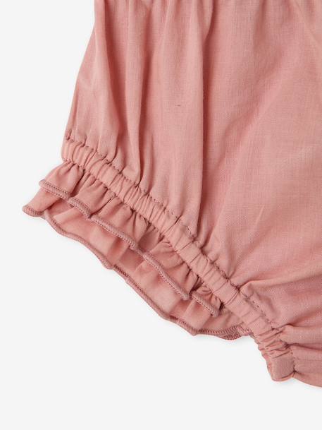 Dress and bloomer set for baby girls in cotton blush 