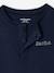 Customisable short-sleeved polo shirt navy blue 