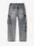 Loose fit denim battle trousers for boys bleached denim+denim grey 