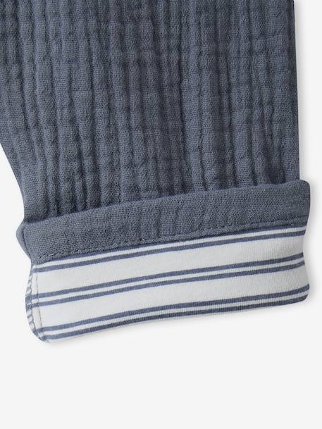 Baby's cotton muslin trousers blue 