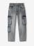 Loose fit denim battle trousers for boys bleached denim+denim grey 
