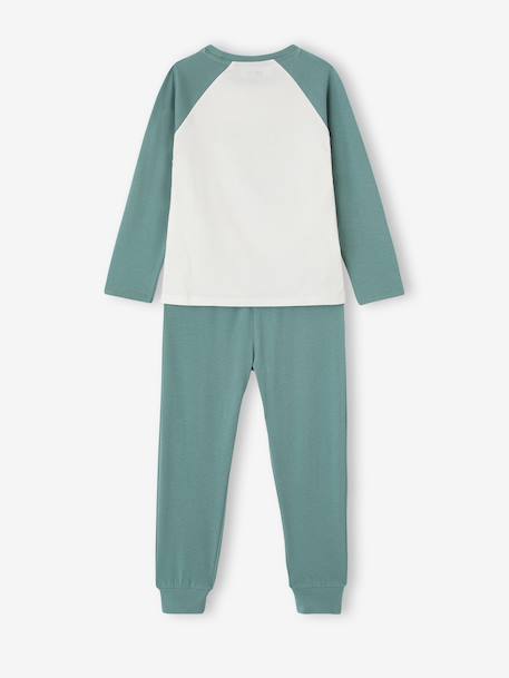 Pack of 2 cotton pyjamas for boys emerald green 