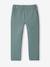 Boys' cotton muslin trousers with adjustable waist emerald green 