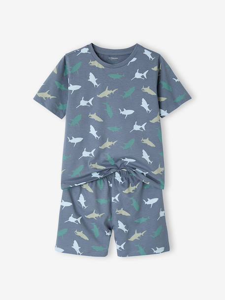 Pack of 2 cotton pyjamas for boys emerald green 