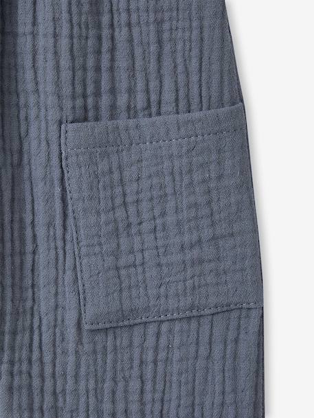 Baby's cotton muslin trousers blue 