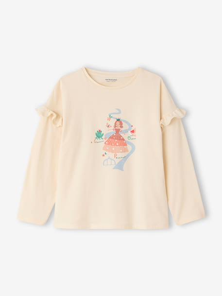 Pack of 2 girls' long-sleeved pyjamas rose 