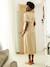 Nursing clothes midi dress beige 