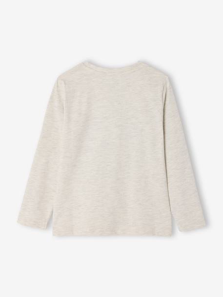 Printed T-Shirt for Boys grey blue+marl white+navy blue 