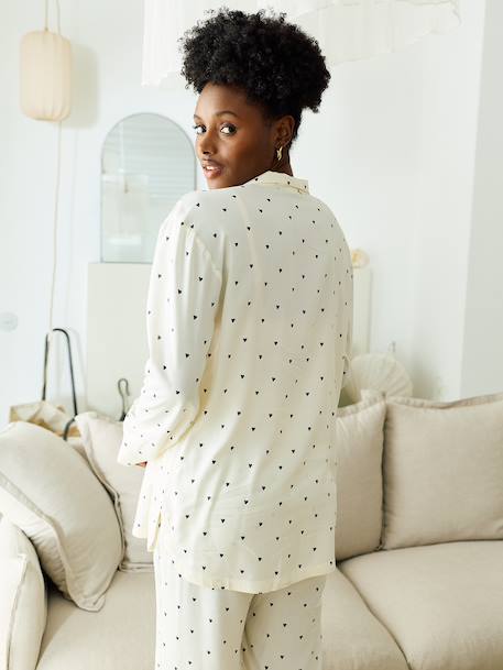 Maternity and nursing pyjamas ecru 