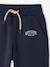 Joggers in fleece with adjustable waist ecru+navy blue 