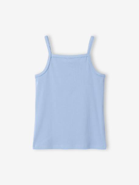 Pack of 3 ribbed tank tops for girls ecru 