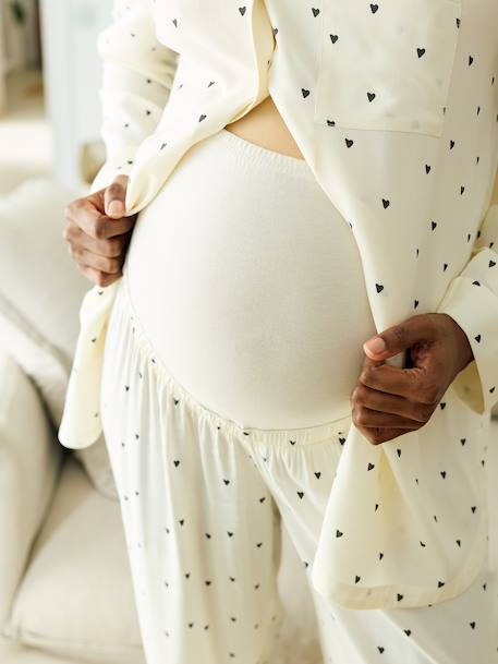 Maternity and nursing pyjamas ecru 