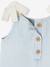 Girls' cotton playsuit striped blue 