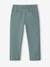Boys' cotton muslin trousers with adjustable waist emerald green 