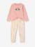 Pack of 2 girls' long-sleeved pyjamas rose 