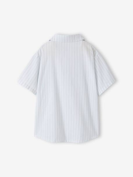 Striped short-sleeved shirt striped blue 