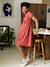 Wrap dress for pregnancy and nursing clothes terracotta 