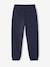 Joggers in fleece with adjustable waist ecru+navy blue 