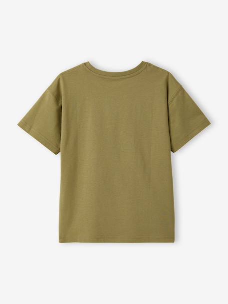 Pack of 3 plain boys' t-shirts - BASICS olive+sky blue 