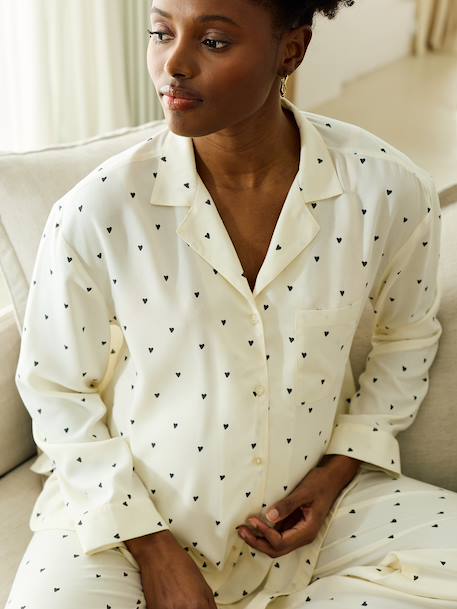 Maternity and nursing pyjamas ecru 