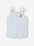 Girls' cotton playsuit striped blue 