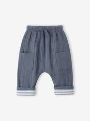 Baby-Baby's cotton muslin trousers 