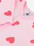 Baby sleepsuit with heart print rose 