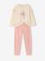 Pack of 2 girls' long-sleeved pyjamas rose 