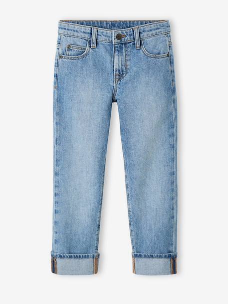 Straight Leg Jeans with Turn-Ups for Boys brut denim+stone 