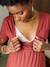 Wrap dress for pregnancy and nursing clothes terracotta 