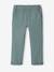 Boys' cotton muslin trousers with adjustable waist emerald green 