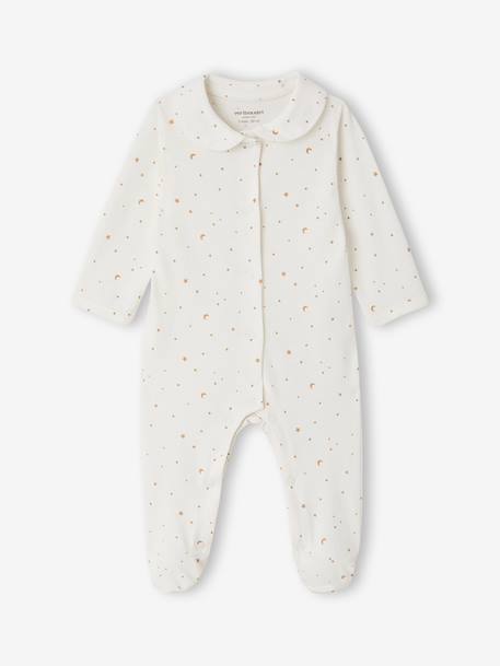 Pack of 2 organic cotton baby pyjamas rose 