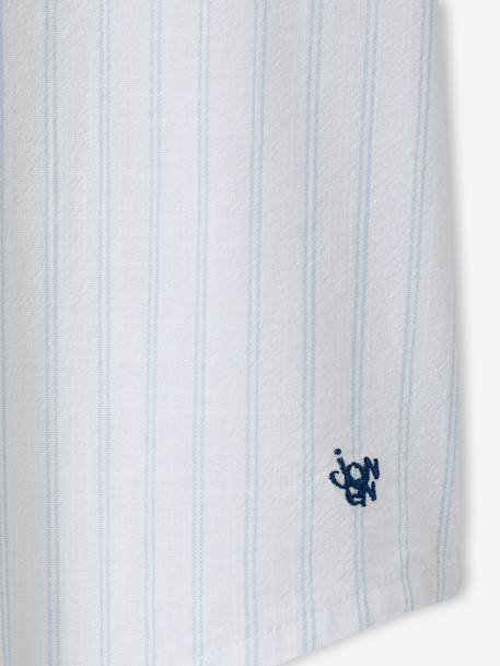Striped short-sleeved shirt striped blue 