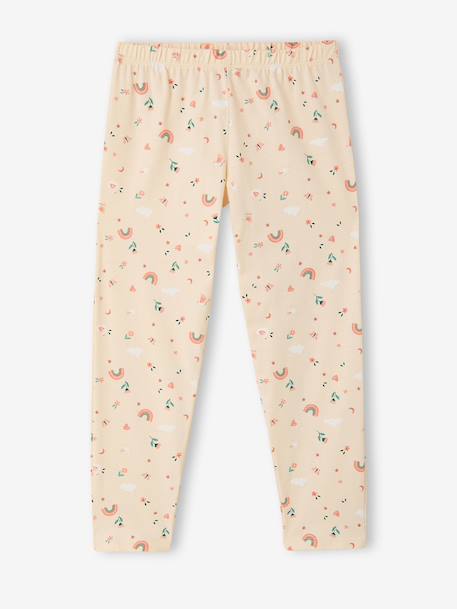 Pack of 2 girls' long-sleeved pyjamas rose 
