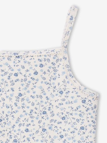 Pack of 3 ribbed tank tops for girls ecru 