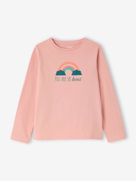 Pack of 2 girls' long-sleeved pyjamas rose 